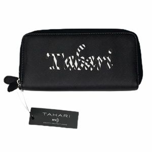 Tahari Logo Safari Double Date Clutch Wallet
